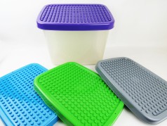 Бокс-контейнер прозорий великий + кришка 4 кольори