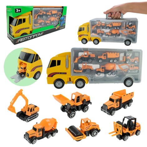 Трейлер із машинками кор. 34,5*14,9*9,5см 