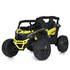 Джип M 5099EBLR-6(24V)(1шт) 2,4G(р/к),4мотори200W, 1акум24V7AH, EVA, шкiра, жовтий