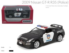 Машина металл "KINSMART" "Nissan GT-R (R-35) Police", в коробке 16*8,5*7,5см /96-4/