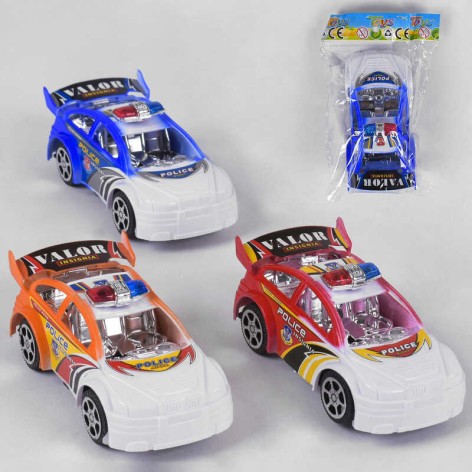 Машинка 3 цвета, инерция, в п/е 