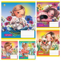 Зошит 12 арк.лінія Тверда 32106 GIRLS, 25/600, 5к.  25 шт. в уп.