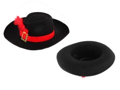 Шляпа маскарадная Маркиз, червь, черный