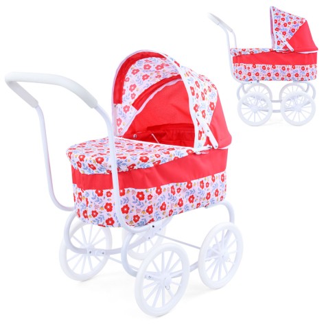 Коляска для ляльки, класика, мет., колеса 4 шт., кор., 34-52-13,5 см 