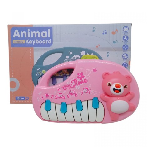 Пианино детское розовое