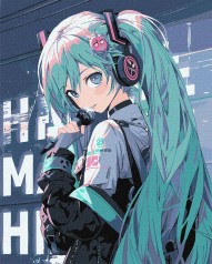 Набір для розпису по номерах "Музика - мій світ" Ideyka 40х50 см КНО8393