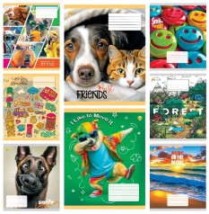 Зошит 12 арк.коса лінія без доп. Люкс ТЕ10101 NTR, 25/600 4к. ціна за 25 шт.