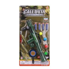 Гранатомет 3 варіанти стрільби, м'які патрони на присосках, кульки, гранати, мішень, на листі 