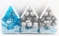 УЦЕНКА 50% Новорічні прикраси 12 штук, кульки,  D=5 см, у слюді 