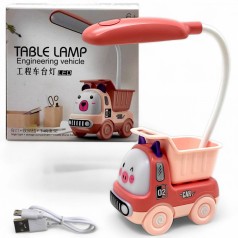 Настільна лампа "Інжинерний автомобіль" (максимальна висота - 27 см) корал