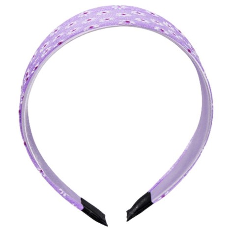 Обруч бузковий органза в квіточку