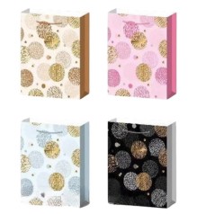 Подарунковий пакет 150грм, "Абстракція круг" МІКС 4 види, 32*45*10см 6 шт. в уп. 
