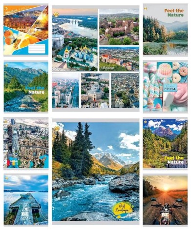 Тетрадь 96 арк.клітинка Тверда ТЕ41703 Мікс 2 , 10 шт. в уп. /120/ 10к