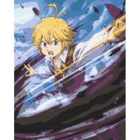 Алмазна мозаїка Origami "Аніме Сім смертних гріхів. Меліодас" 40x50 см (OD30950)