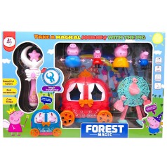 Набір героїв 4 свинки З КАРЕТОЮ (ЧЕРВОНОЮ)