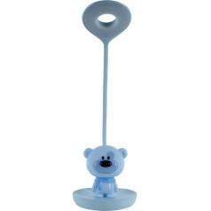 Настільна лампа LED з акумулятором Bear, блакитний