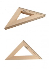 Треугольник деревянный 16 см.(45*45*90) 5шт