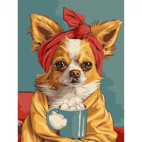 Набор для росписи по номерам "Великолепный кофе" 30х40см