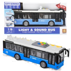 Автобус інерційний Wenyi зі звуками та світлом синій