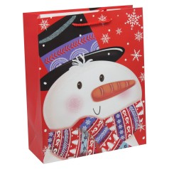 Пакет Снеговик 32х26 см
