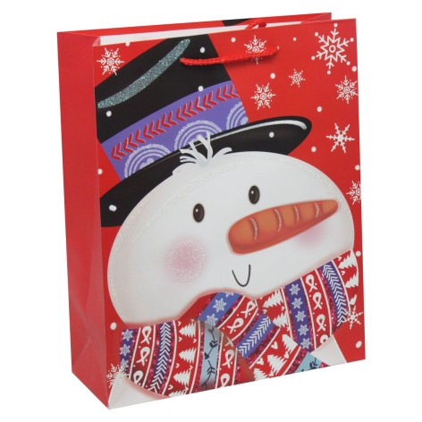 Пакет Снеговик 32х26 см