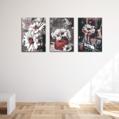 Комплект картин по номерам Белые лепестки (ITR-067)
