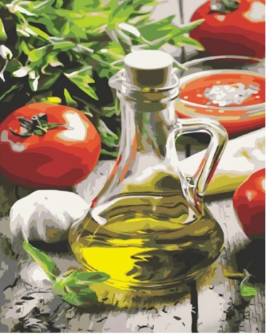 Набір для розпису по номерах Олія в склянці Strateg розміром 40х50 см (GS1309)