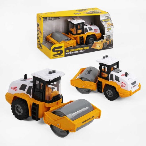 Спецтехника Экскаватор, звук, подсветка, инерция, резиновые колеса, масштаб 1:16, в кор. 