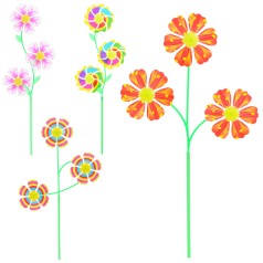 Вітрячок-вертушка з квітами