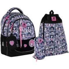 Набор рюкзак + пенал + сумка для обуви Kite 700 Anime Girl