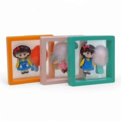 Прикраси набір, заколочки для волосся, мікс, ціна за 1 коробку дисп.бокс. 9*9*2см