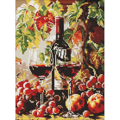 Алмазна мозаїка Ідейка "Осіннє вино" 30x40 см (AMO8114)