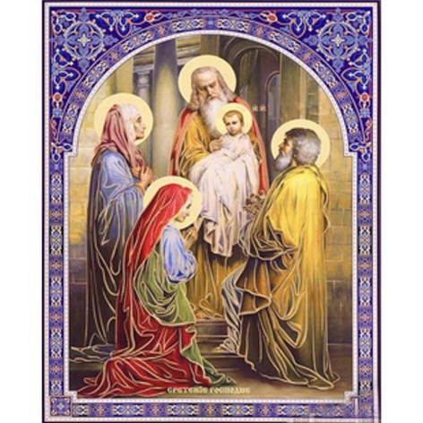 Набор для творчества алмазная картина Сретение Господне Strateg размером 40х50 см кв (SK86013)