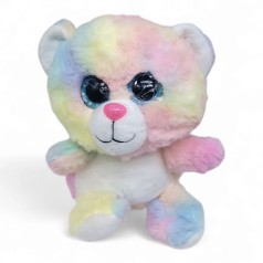 М'яка іграшка Глазастик, 20 см, Ведмежа райдужний