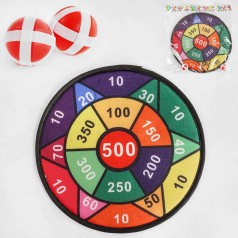 Дартс 2 мячика на липучках, 31*31*3 см, в п/е 