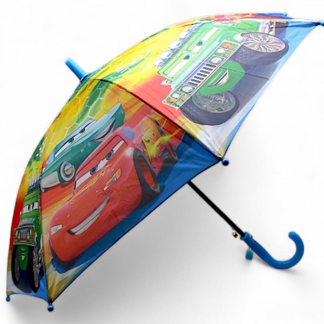 Парасолька дитяча "Тачки", блакитна (70 см, d=80 см), вигляд 1