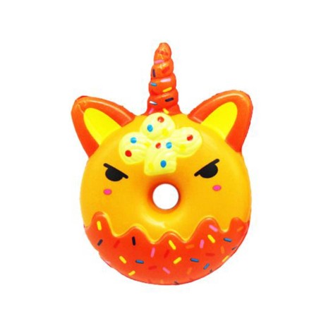 Сквиш Пончик Единорог оранжевый
