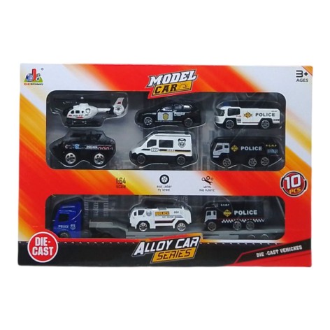 Набор полицейских металлических машинок.