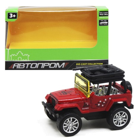 Машина металлическая АВТОПРОМ красная