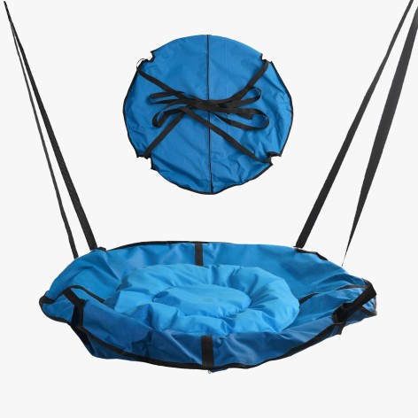 Гойдалка-гамак, колір синій (діаметр 90см)