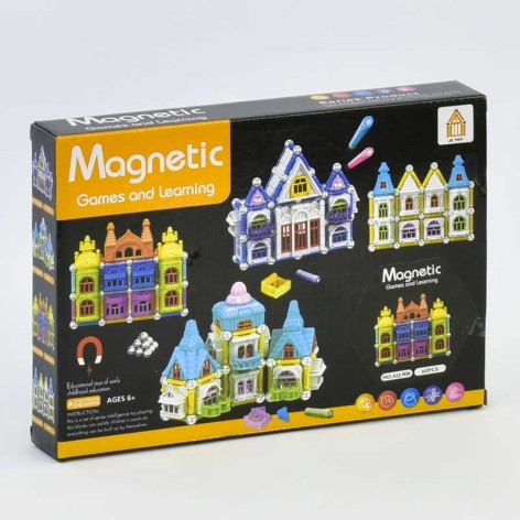 Конструктор магнитный Замок 60 деталей, в коробке 