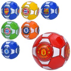 Мяч футбольный размер 2, 90г, микс видов (клубы), в п/э /50/