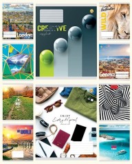 Тетрадь 96 арк.клітинка Тверда ТЕ41704 Мікс 3, 10 шт. в уп. /120/ 10к