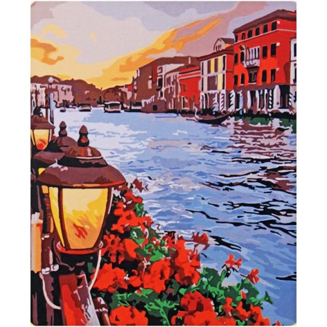 Картина по номерам 0660 ОРТ цв. На берегу реки 40*50