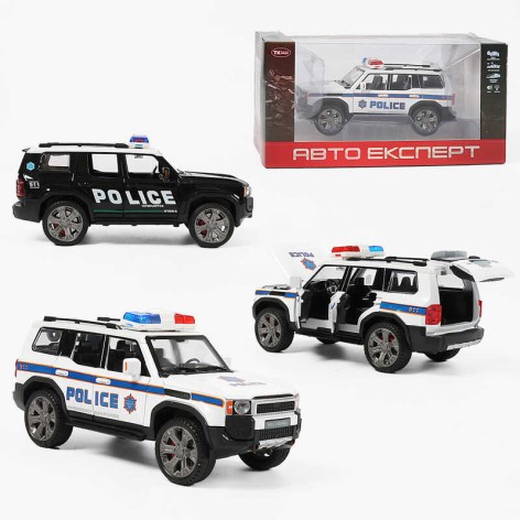 Игрушечный джип Авто Эксперт металлопластиковый 1:22 свет звук инерция двери багажник капот