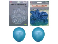 Набор латексных шаров 8 шт.*30 см, металлик голубой (60*10)