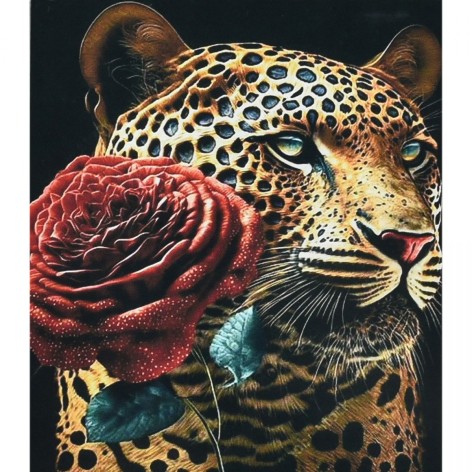 Алмазная мозаика "Романтический гепард", 30х40 см