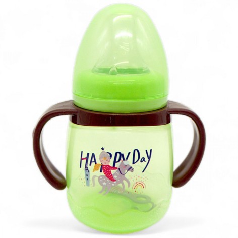Поїльник-непроливайка Mega Zayka "Зелений" з силіконовим носиком 180 мл (№0314)