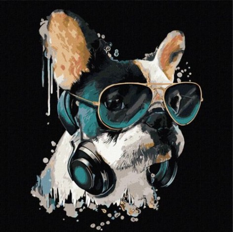 Картина за номерами "Пухнастий діджей" ????