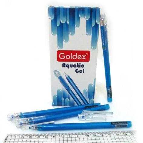 Ручка гелевая Goldex Aquatic Gel #881 Индия Blue 0,6мм 12 шт.